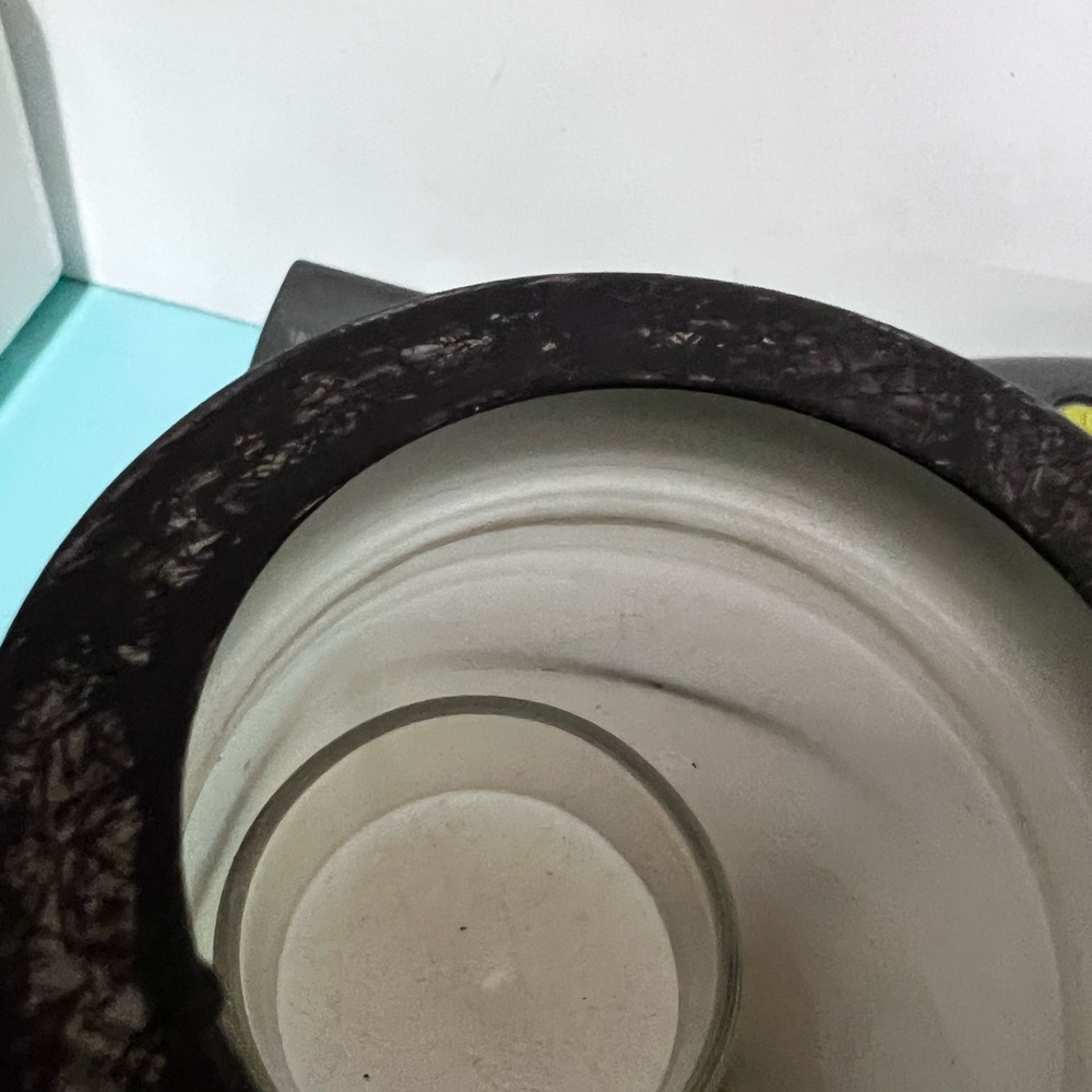 Rae Dunn White Candle Holders with Black Accents - Picture 3 of 6